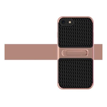 iPhone 7 PLUS - HYBRID støtdempende Stilig Carbon Shell FLOVEME Silver