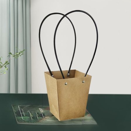 2 Stk Blomsterkasse Vanntett Papir GUL 15,5X13X9,5