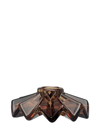 Anna + Nina Frilly Candle Holder - Brown - H10CM