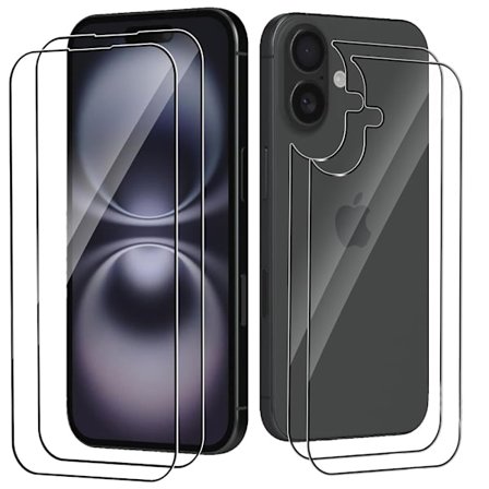 iPhone 16 2-Pack Skydd Fram & Bak 0,3mm