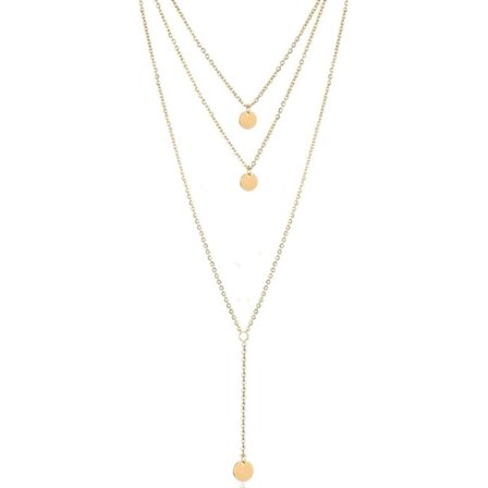 Modelagerat Långt Halsband Myntberlock Halsband Kedja Charm