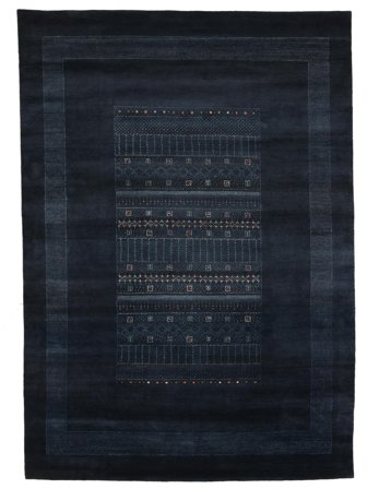 Håndknyttet Gabbeh Loribaft Tæppe 250X355 Sort