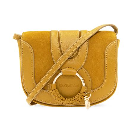 See by Chloé, Hana Mini shoulder bag Geel, Dames, Maat:ONE Size,suede