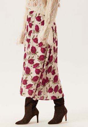 Emelie Olson X Bubbleroom-Printed Midi Skirt-XL