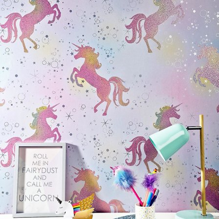 Be Dazzled Dancing Unicorn Tapetit Rainbow Coloroll M1423
