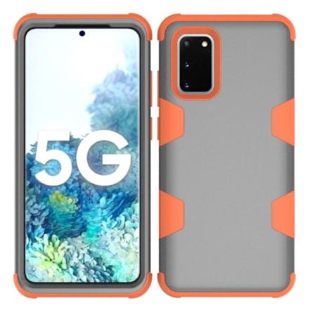 Kraftig Leman Cover - Samsung Galaxy S20 Grå/Orange