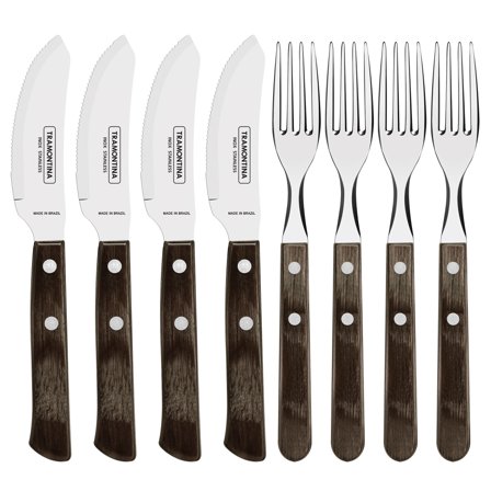 Tramontina Polywood pizzabestikk, 8 deler' - 'Brun