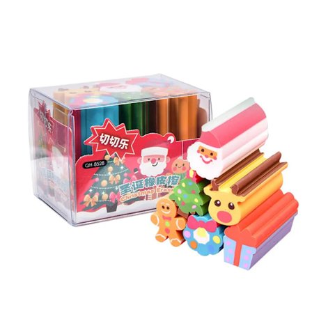 Jule tegnefilm viskelæder der kan klippes ind julegaver