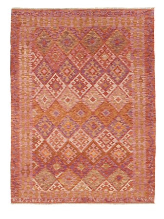 Kilim Afghan Old Style Rug 179X247 Dark Red/Brown Wool, Afghanistan