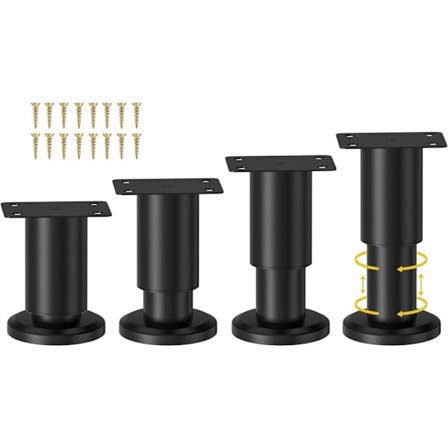 4 st Metalljusterbara Möbelben 3,15-4,72 tum, Justerbara Skåpsben för Soffa/Säng/Stol/Soffa/Byrå/Bord, He