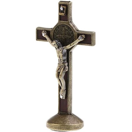 Bronsstaty av Jesus Kristus på korset för bil, hem, kapell