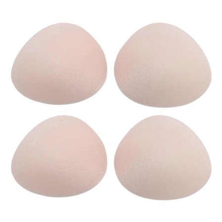 2 Par BH-kupinlägg Vadderade Triangulära Sömlösa Tjocka BH-inlägg för Baddräkter Bikinis 6CM