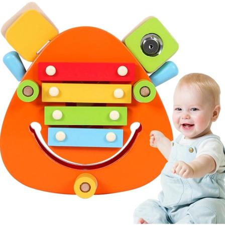 Trämusikinstrumentleksak för småbarn - Sensorisk pedagogisk slagverk