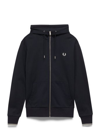 Fred Perry Hooded Zip Sweatshirt - Navy - S
