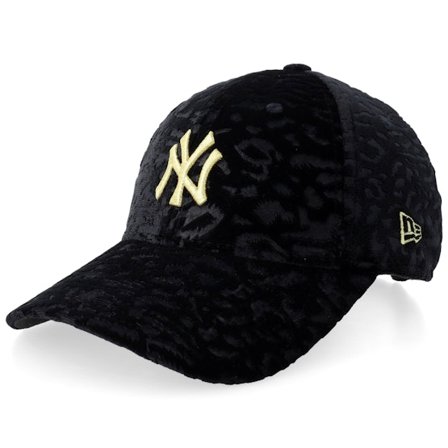 New Era - Negro adjustable Gorra - New York Yankees Womens Leo Velour 9FORTY Black Adjustable @ Hatstore