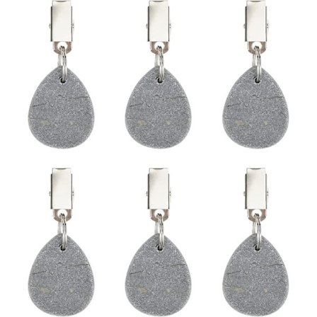 6 stk. utendørs marmor dukvekt, gardin dukvekt i rustfritt stål