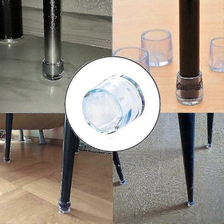 Bordsbensbeskyttere Stolebensbeskyttere Silikonepuder Gulvbeskyttere Sæt 1 stk 30mm