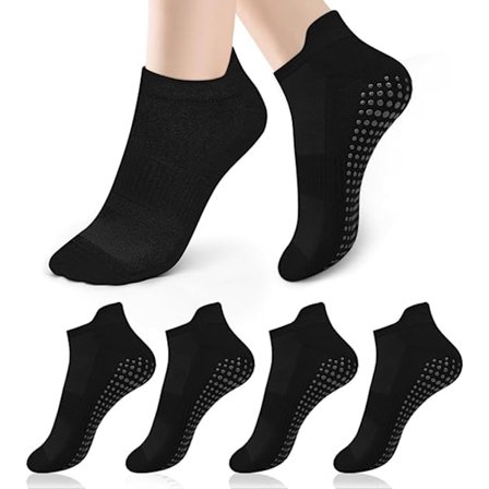 4 par - Strumpor - Pilatesstrumpor - Yogastrumpor - Halkfria strumpor - Pilates halkfria strumpor