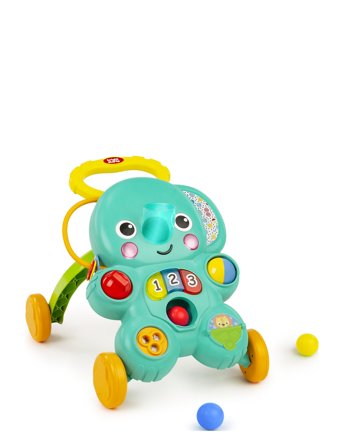 2-I-1 Aktivitetsgåvogn Med Bolde, Stroll 'N Roll Patterned Bright Starts