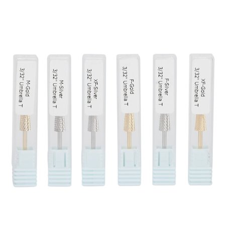 6 st Professionella Nagel Manikyr Borr Tungsten Stål Polerare Konst Slip Huvud