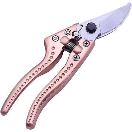 Håndsaks, profesjonell hagesaks, skarpt blad i karbonlegert stål, sklisikkert ergonomisk håndtak KSD