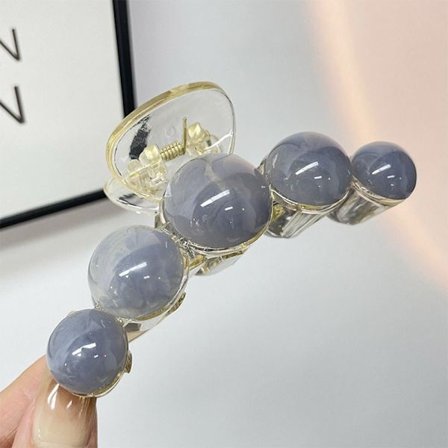 Pearl Hair Catch Jaw Clamp GRÅ