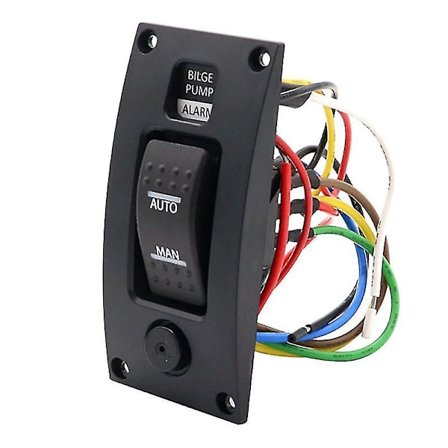 12-24v Lensepumpekontakt Vandtæt Alarm Dæk Rengøring Kontrolpanel Til Båd Lensepumper Til/fra/o