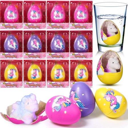 12 stk. Enhjørning Udklækning Regnbue Æg Legetøj Vokser i Vand Enhjørning E