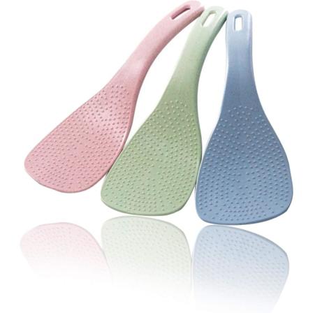 3 st riskokssked, non-stick rissked, premium risskopa, serveringsskedar för hemmaköksredskap (rosa, grön, blå)