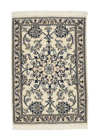 Hand Knotted Persian Nain Rug 61X90