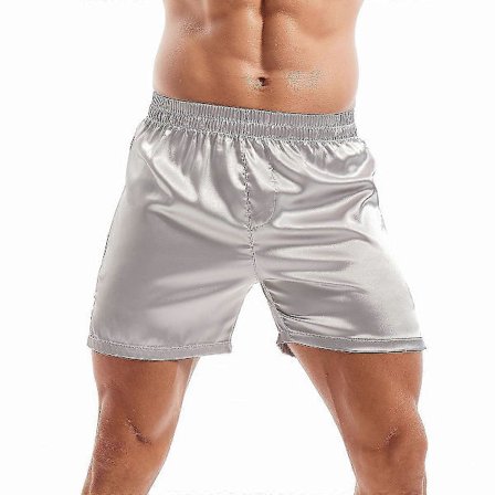 Herre Casual Undertøj Soveshorts Satin Boksershorts Silke Glatte Pyjamasshorts Mand Ensfarvet Hjemme Sovetøj Yoga Sports Underbukser