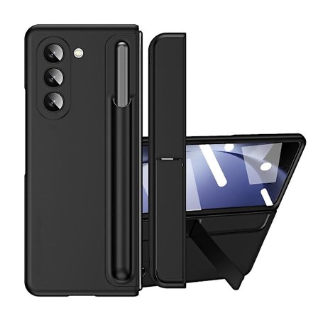 Z Fold 5 Skal, Slim PC Inbyggt Skärmskydd Skal För Samsung Galaxy Z Fold 5 Med S Pen, Avtagbar S Pen Hållare & Ställ