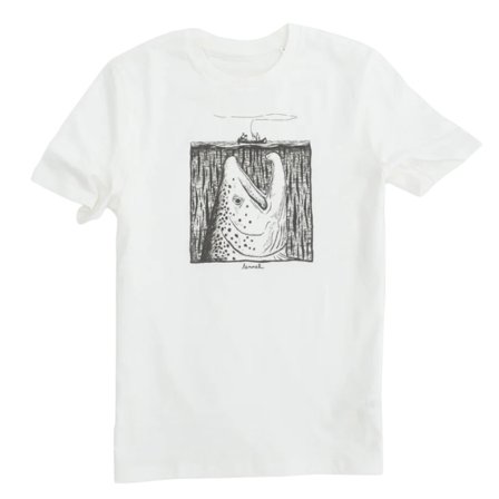 Lemmel Moby Trout T-Shirt, Off White - M