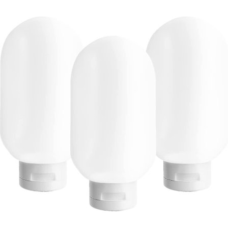 3 kpl 60 ml Vuotamattomat Muoviset Matkapullot, Täytettävät Puristuspullot, Lahjapaketti