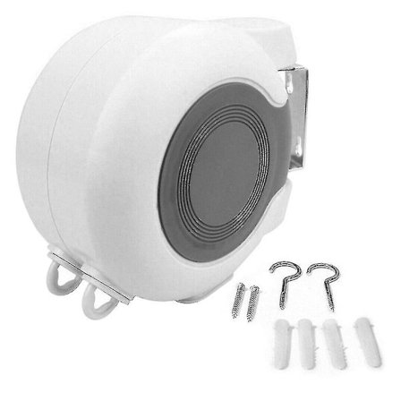 13m Dobbelt Line Væghængt Trækbart Tøjstativ Indendørs Tøj Tørrestativ