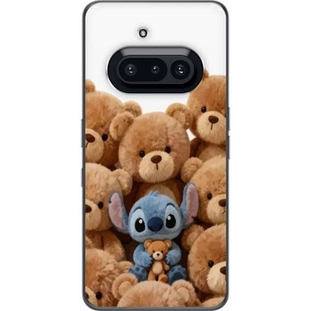 Kompatibel Mobilcover til Nothing Nothing Phone (3a) Sød og sikker illustration med Stitch omgivet af bamser, der skaber en varm og legende følelse
