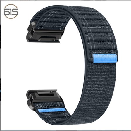 Nylon klockarmband för Garmin Fenix 8/5/6/7X Pro/Epix 935/965 Blue 22 mm