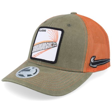 Skillfish - Groen trucker Cap - Sillkung 112ltd Split Dark Loden/Terra Cotta Osfm @ Hatstore