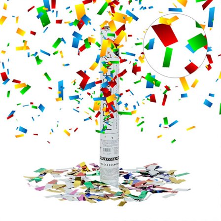 Konfettikanon 40 cm farverig