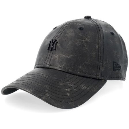 New Era - MLB Svart unconstructed Keps - New York Yankees Womens Worn Pu 9TWENTY Black Dad Cap @ Hatstore