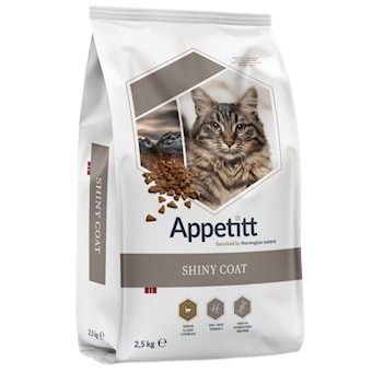 APPETITT - Cat Shiny Coat 2,5 kg - Katt - Kattefôr & kattemat - Tørrfôr for katt - ZOO.no