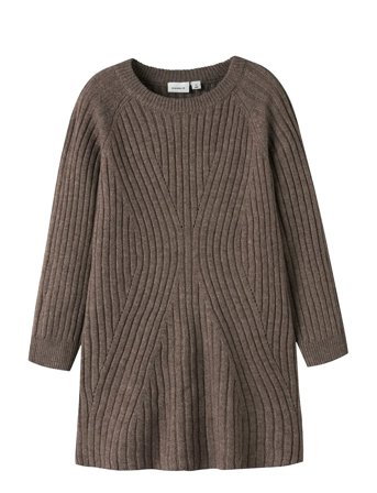 name it | Nkfrikine Ls Knit Dress Pb | 128