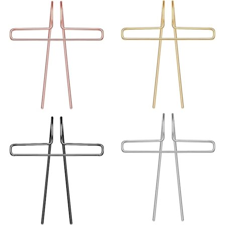 Bogklemmer til at holde bogen åben, 4 pakker bogholdere til håndfri læsning Metal Musikbog Sideholder Bærbar Bogåbner Holder Klemmer til kvinder Gir