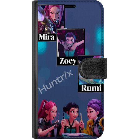 Xiaomi Redmi Note 14 Pro Lompakkokotelo K-pop Mira, Zoey ja Rumi - Värikkäitä hahmoja futuristisessa tyylissä