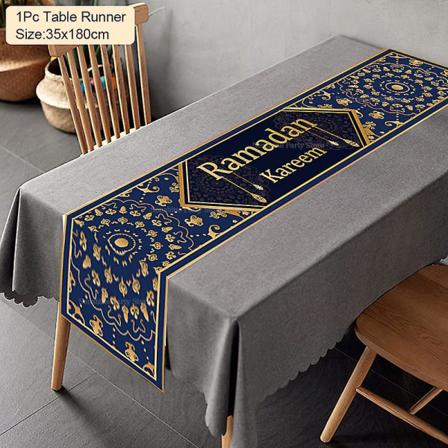 Ramadan dekoration bordløber dekoration til hjemmet dug Ramadan Kareem islamisk muslimsk fest Eid Al Adha gaver 15
