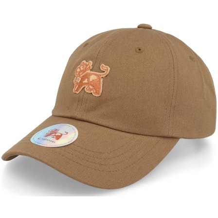 Hatstore - Beige unconstructed Czapka Z Daszkiem - "Arla Cow Tiny Logo Tan Dad Cap " @ Hatstore