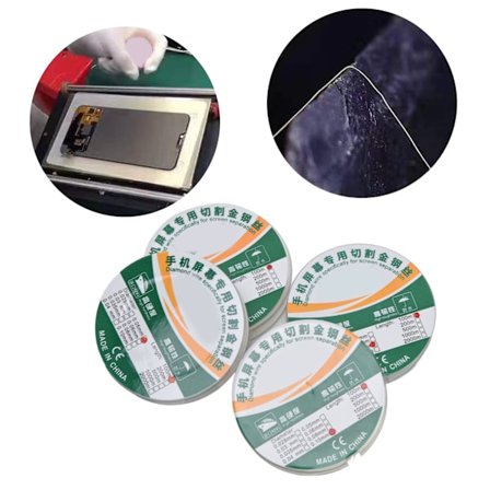 4 st Skärtråd Molybdenlegering Separationslinje för Mobiltelefon LCD-Skärm 100 Meter Lång