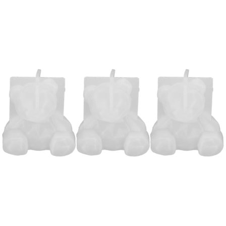 3 stk. Bjørneformet Resin Støbeforme 3D Epoxy Dyr Silikoneform til Dekoration
