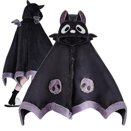 Lepakko Peittotakki Kawaii Piirretty Lepakko Y2k Halloween Peitto Demon Siivet Pyjama Mekko Eläin Lämmin Puettava Peittotakki