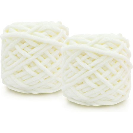 2X100g tjockt garn för stickning av ullbollar, tillverkat av bomull, ull och akryl. Mjuk och varm för vävning av halsdukar och tofflor, DIY 